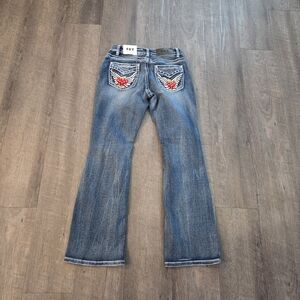 Sky Premium Bootcut Jeans Rhinestone Embellishes Pockets 9/29 NWT